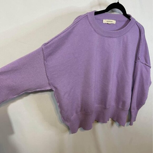 Woman’s raw seem lavender sweater. Blue velvet size small. New condition. Crew. - Picture 2 of 9